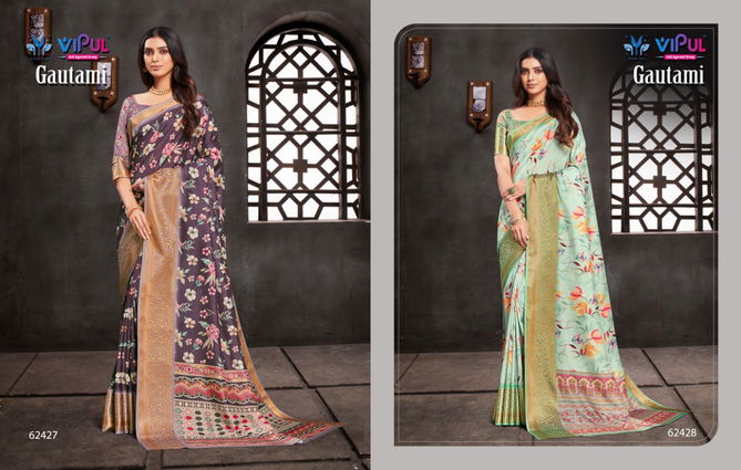 Vipul Gautami Festive Wear Wholesale Printed Designer Sarees Catalog